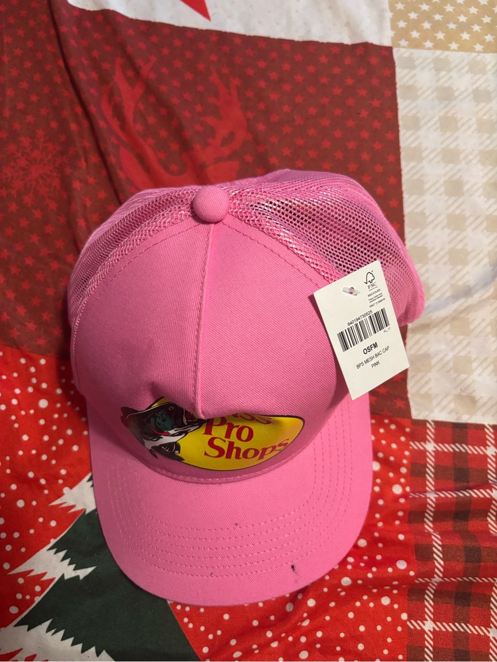 Bass Pro Shops Pink Kids Trucker Hat with Logo Patch